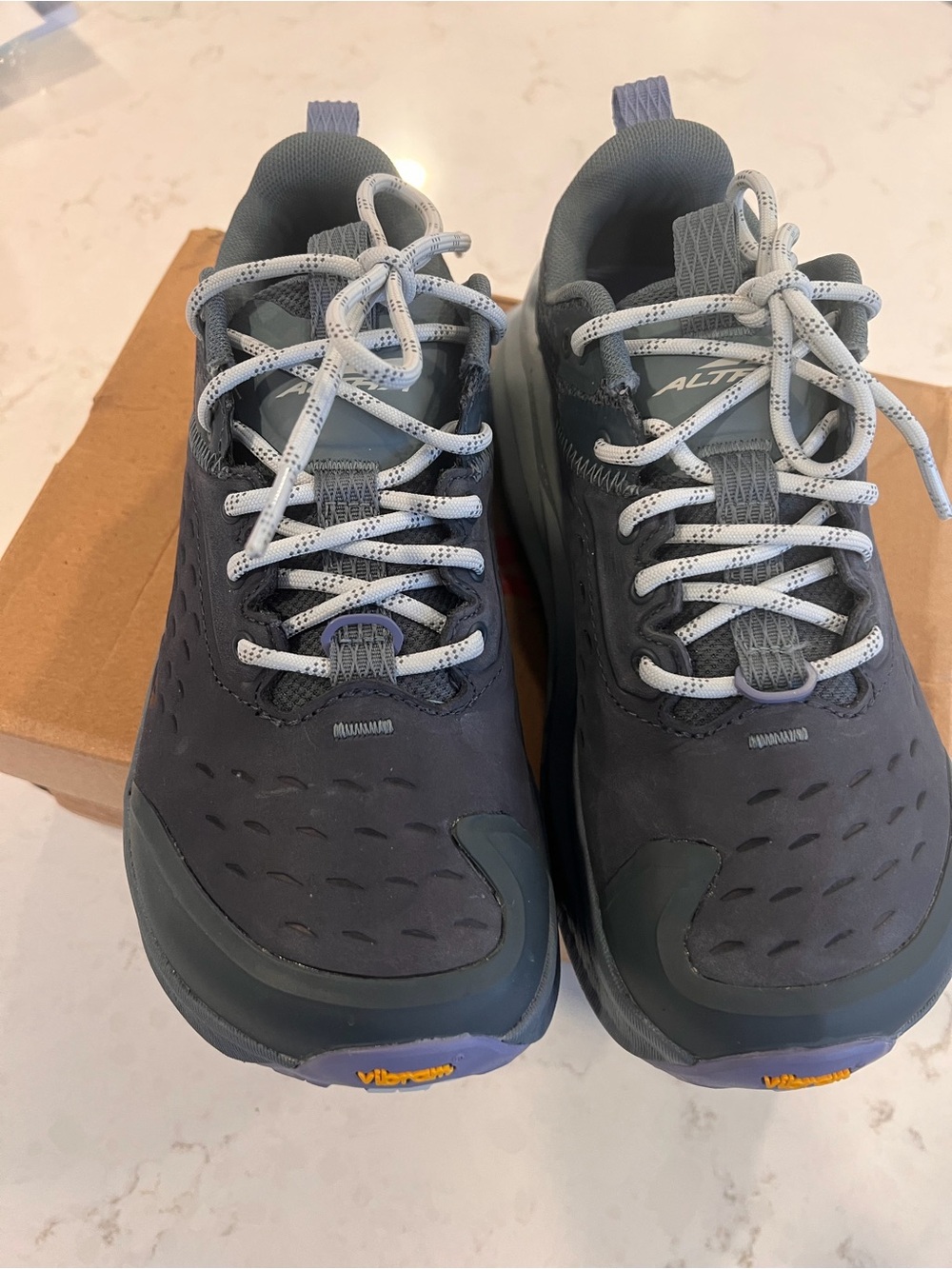 Altra Women's Gray and Light Blue Trail Sneakers - Picture 2 of 5